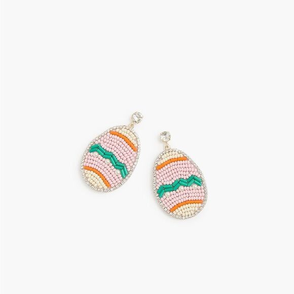 J. Crew Pink and Orange Earrings Festive Sparkle - Picture 1 of 3